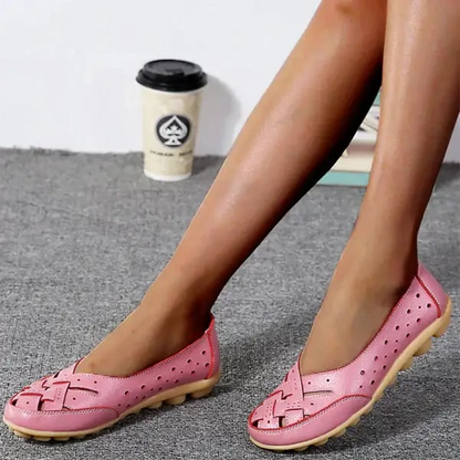 Ortopædiske loafers i åndbart læder